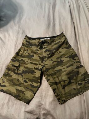 Billabong Black and White Recycled Fabric Trunks